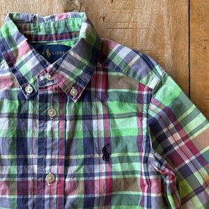 Ralph Lauren Colorful Plaid Button-Down 3t